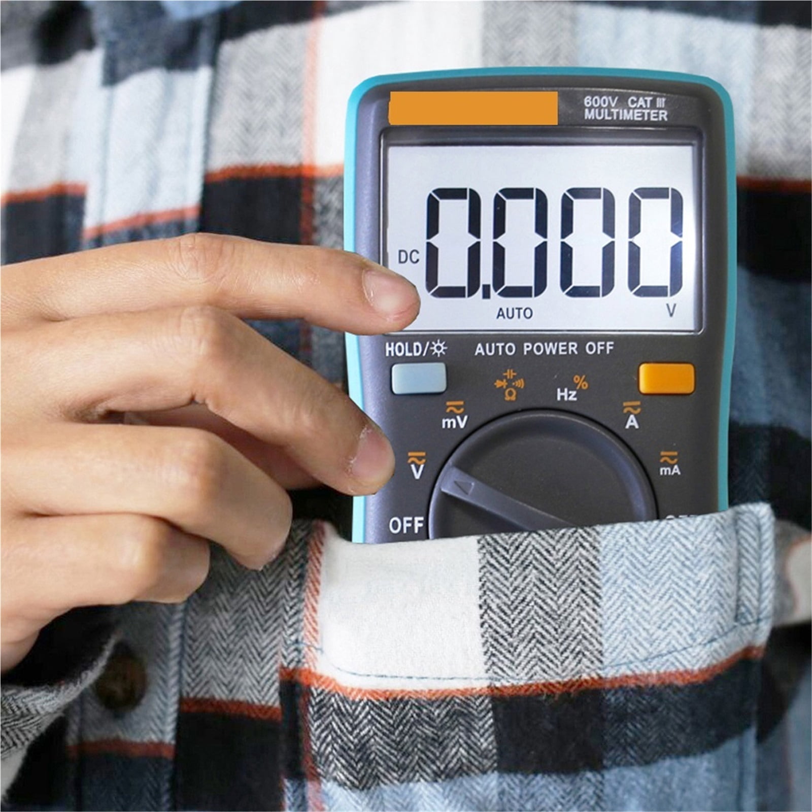 Digital Multimeter 6000 Counts DC/AC Ammeter Voltmeter Ohm Resistance Diode CapacitanceTemperature Meter ,Battery Test