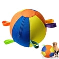 thumbnail image 1 of Calming Pet Herding Ball for Dogs, Giant Tear-Resistant Inflatable Polyester Exercise Toy, Large Outdoor Fetch Play Ball with Handle Cover & Pump, Various Sizes, 1 of 8
