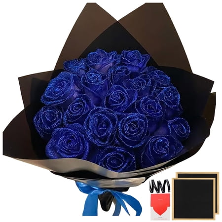 YoeXGDS 1PC Glitter Rose Bouquet Artificial Rose Flowers Bouquet Glitter Rose Bouquet Valentine s Day Gift Artificial Glitter Rose Bouquet Shiny Roses Bouquet Love Gift