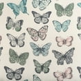 thumbnail image 2 of No. 918 Magdalena Butterfly Print Sheer Rod Pocket Kitchen Curtains, 56"x14", 2 of 4