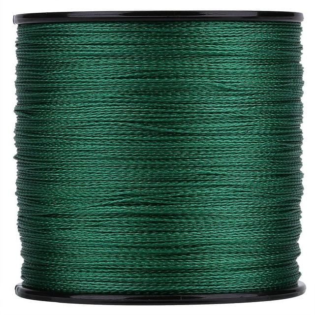 Qiilu 1pc 300m PE Braided 4 Strands Super Strong Fishing Lines Multi-filament Fish Rope Cord Green ,Fishing Line, Multifilament Fish Line