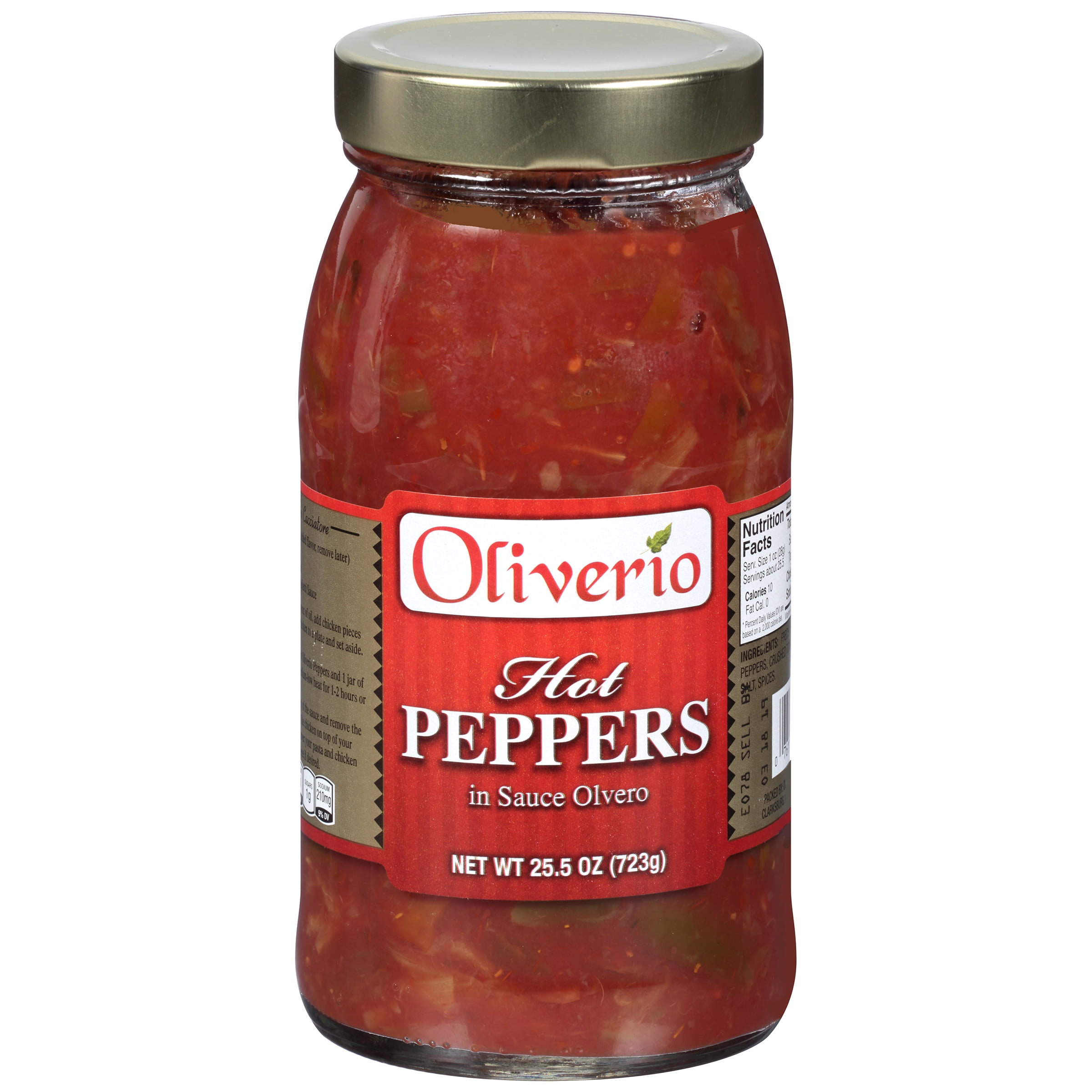 Oliverio Hot Peppers in Sauce Olvero, 25.5 oz