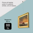 thumbnail image 2 of Quick Easy Hanging System, Load Bearing Adjustable Picture Hanging Wire Kit, Wide Application Stainless Steel Hooks for Photo Frames Artworks, 2 of 5