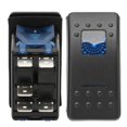 thumbnail image 1 of Aramox 5Pin Toggle Switch, Waterproof Rocker Switch Toggle On Off Single Pole Double Throw LED Blue Backlit For 12-24V Boats SUV Trucks, 1 of 8