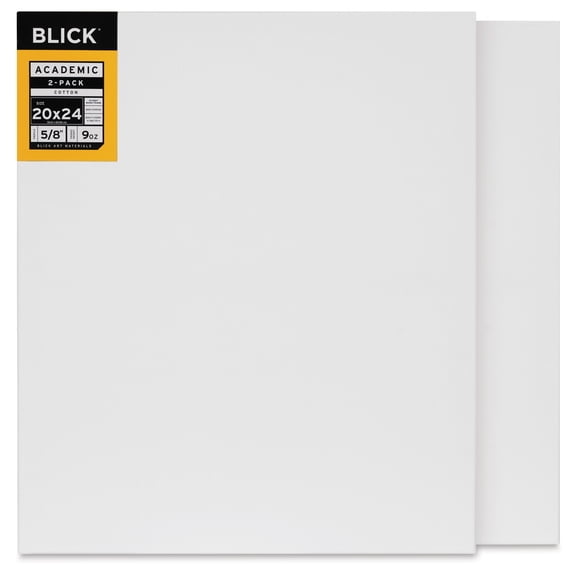 Blick Academic Cotton Stretched Canvas Pack - 20" x 24", Pkg of 2