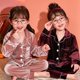 thumbnail image 3 of Conjunto de Pijamas de terciopelo Coral para niños y niñas, ropa de dormir de franela cálida de manga larga, traje de año nuevo para el hogar, Navidad, Invierno, 3 of 4