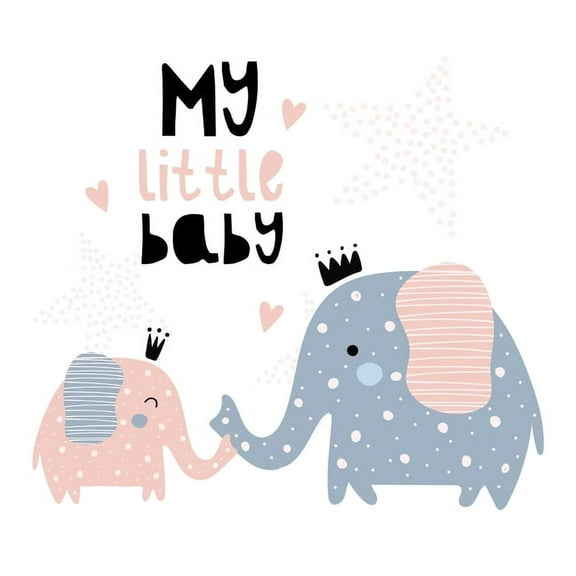 My Little Baby: Baby Shower Guest Book with Elephant Girl and Her Mom Theme, Personalized Wishes for Baby & Advice for P, (Hardcover)