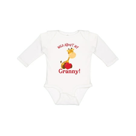 

Inktastic Wild About My Granny Gift Baby Boy or Baby Girl Long Sleeve Bodysuit