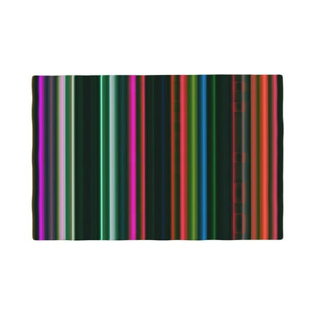 

Placemats Set of 6 Colorful Stripes Place mats for Dining Table Indoor/Outdoor Cute Heat Resistant Washable Table Mats(18 x 12 )