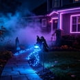 thumbnail image 6 of Halloween Soul Harvester Animated Garden Light, Solar Halloween Grim Reaper Stake Light with Flowing Blue LED, Scary Halloween Outdoor Decorations for Yard Garden Porch Pathway Decor(3D), 6 of 6