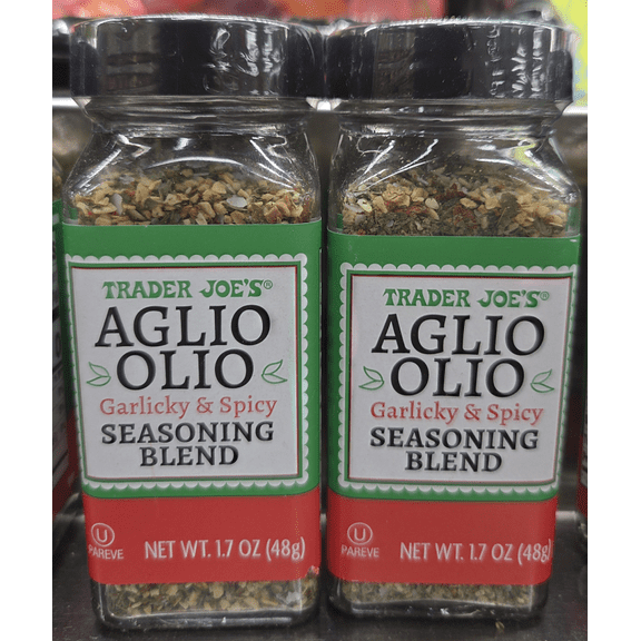 Trader Joe's Aglio Olio Garlicky & Spicy Seasoning Blend 1.7oz 48g (2 Bottles)