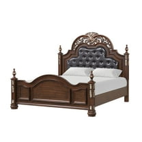 Glory Furniture G07100A-KB Cherry Finished Wood King Bed