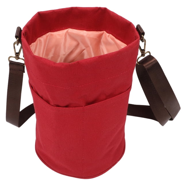 BESTYASH Bolsa Roja Para Tejer Con Compartimentos Para Almacenar Hilo, Accesorios Y Ganchillos