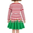thumbnail image 3 of DISNIMO Christmas Dress Girl Christmas Tree Dress Girls Red Striped Dress Kids Dress Kid Girl 11 to 12 Long Sleeve Beach Dress Girls Midi Winter Dresses Kids Twirl Dress Girls Swing Dresses Soft, 3 of 6