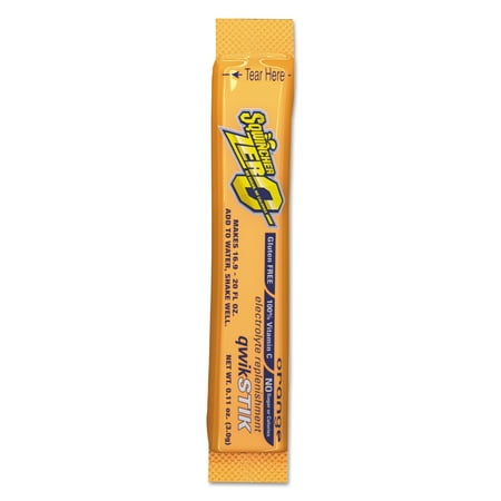 Sqwincher Sugar-Free Qwik Stik, Orange, 0.11 oz, Tube