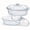 3QT clear, variant on 1.9 Oval Glass Casserole Dish with Glass Lid | Borosilicate Glass, Oven-Safe, Baking Dish by