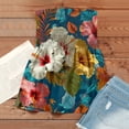 thumbnail image 4 of OIOLOYJM Tube Tops for Women Summer Bandeau Strapless Palm Tree Peplum Top Backless Travel Ruffle Going Out Shirts Multicolor L, 4 of 4