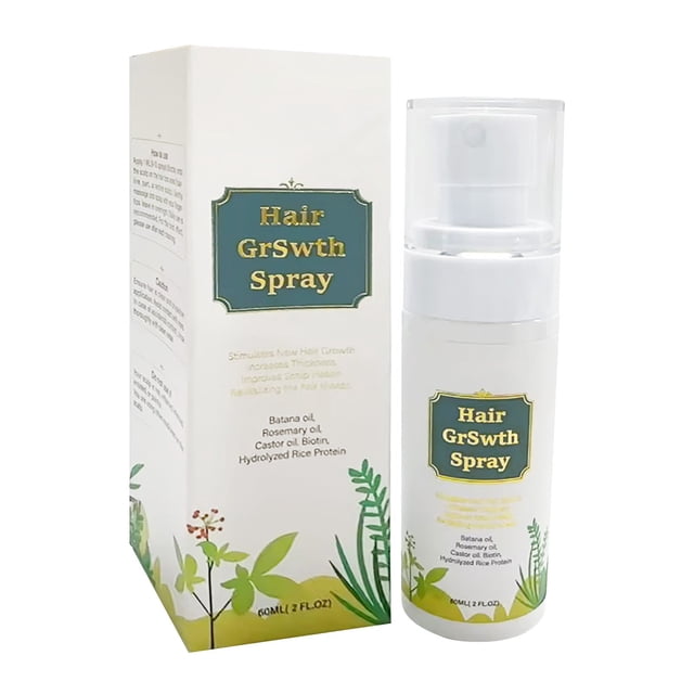 Suero en spray de aceite natural con biotina y cafeína para el cuidado del cuero cabelludo para mujeres y hombres (60 ml)