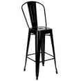 thumbnail image 2 of Tolix Bar Stool Black - Hi Gloss - With Back, 2 of 8