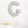 thumbnail image 3 of Foil Big Letter Balloon, G, 34 in, Silver, 1ct, 3 of 4