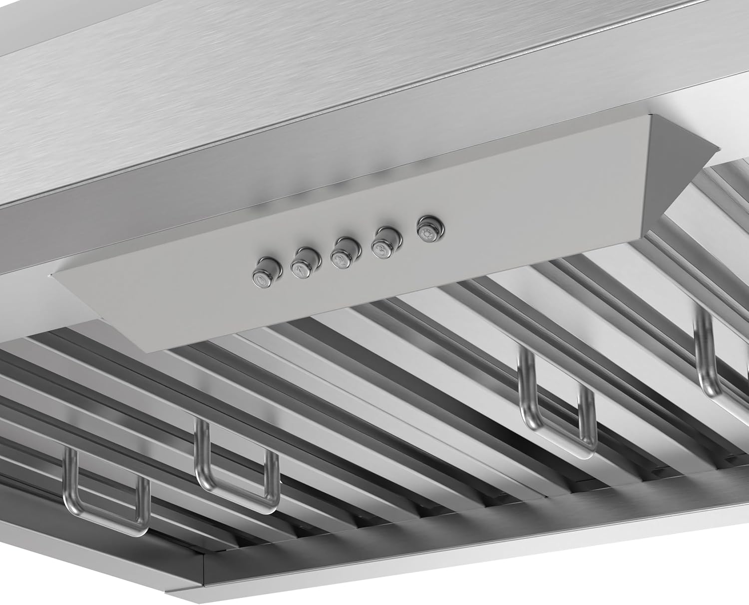 Streamline 30 in. Anfo Convertible Undermount 406 CFM Range Hood in Brushed Stainless Steel with Baffle Filters, Push Button Control, LED Lights