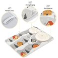 thumbnail image 3 of Yayeee Dish Drying Mat for Kitchen Counter 18"x24" Microfiber Absorbent Pad, Orange Snow Houses, 3 of 7