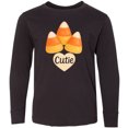 thumbnail image 3 of Inktastic Cute Candy Corn Heart Halloween Cutie Long Sleeve Youth T-Shirt, 3 of 5