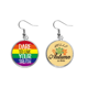 thumbnail image 1 of Vive tu verdad LGBT bandera del arco iris Pendiente del lóbulo de la joyería del pendiente de la hoja del otoño Unbranded M, 1 of 3