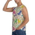 thumbnail image 3 of Daiia Colorful Poodle Dog Printed Men's Tank Tops,Casual Soft Sleeveless Gym Muscle Shirts Bodybuilding Tee-X-Large, 3 of 8
