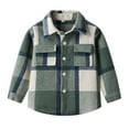 thumbnail image 3 of Gamivast Plaid Shirts for Boys Toddlers Long Sleeve Button Down Flannel Shirts Us 12 Months - 12 Years Old Fall Fashion Lapel Collar Winter Warm Shacket Jackets with Chest Pockets, 3 of 5