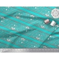 thumbnail image 2 of Soimoi Rayon Crepe Fabric Floral Block Decor Fabric Printed Yard 46 Inch Wide, 2 of 3