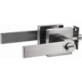 thumbnail image 3 of Juego de manillas para puerta Berlin Modisch Square Nickel Deadbolt, 3 of 5