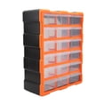 thumbnail image 1 of Caja de piezas tipo cajón ANGGREK almacenamiento clasificación montaje en pared multifuncional transparente 18 cajones gran capacidad, 1 of 8