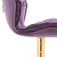thumbnail image 6 of Luccalily Counter Height Bar Stools,Velvet 360° Swivel Adjustable Bar stools with Back and Footrest,Modern Design and Golden Base for Kitchen,Bistro Pub, Dining Room Counter, 6 of 14