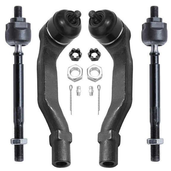 Detroit Axle - 4 Front Tie Rods for 1997-2001 Honda CR-V 1998 1999 2000 Inner & Outer Tie Rod Links CRV Replacement