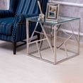 thumbnail image 4 of Heavenly Collection | Table d'appoint cubique argentée pour chambre et salon, 4 of 7
