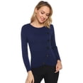 thumbnail image 5 of Purcoar Women's Button Down V-Neck Soft Knit Sweater Cardigan, 5 of 10