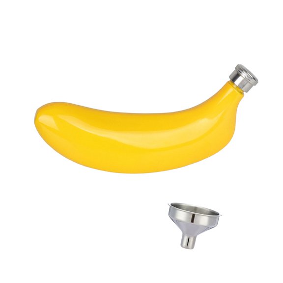 AOOOWER Stainless Steel Flask With Unique Banana Designs 5Oz Capacity Drink Container