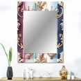 thumbnail image 1 of Designart "Embrace Of Royal Stripes" Abstract Wall Mirror, Printed Gold Wall Mirror, Modern Bathroom Wall Mirror, Decorative Abstract Mirror - 30x40 Inch, 1 of 5