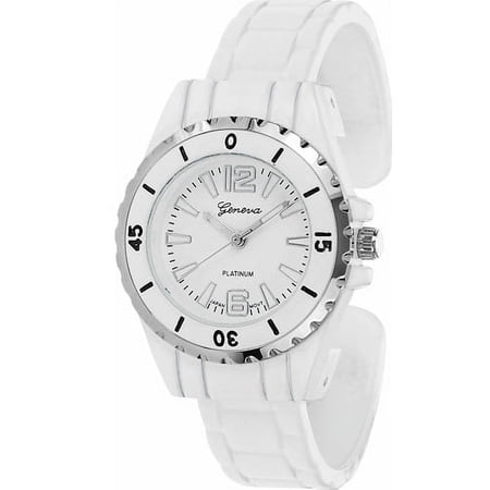 Geneva Platinum Women's Fixed Bezel Cuff