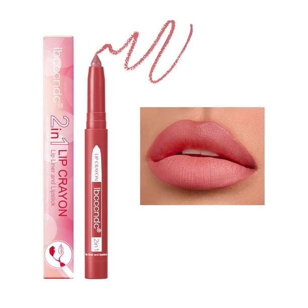 Salud y Belleza, Belleza y Maquillaje, Lápiz Labial/Brillo Labial, Lápiz Labial, Lápiz Labial Dos en Uno Matte Mouth Red Pen Rotating Lipliner 1g, un lápiz labial