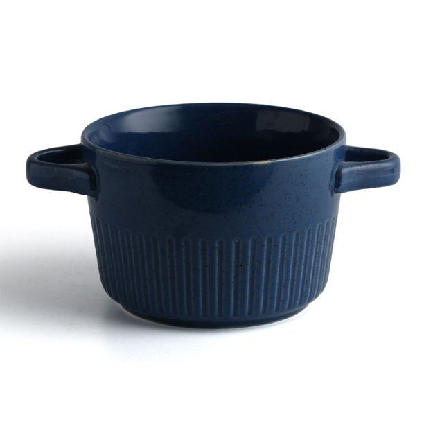 Qeeadeea Large Ceramic Ramen Bowl With Handle, Deep Onion Soup Bowl
