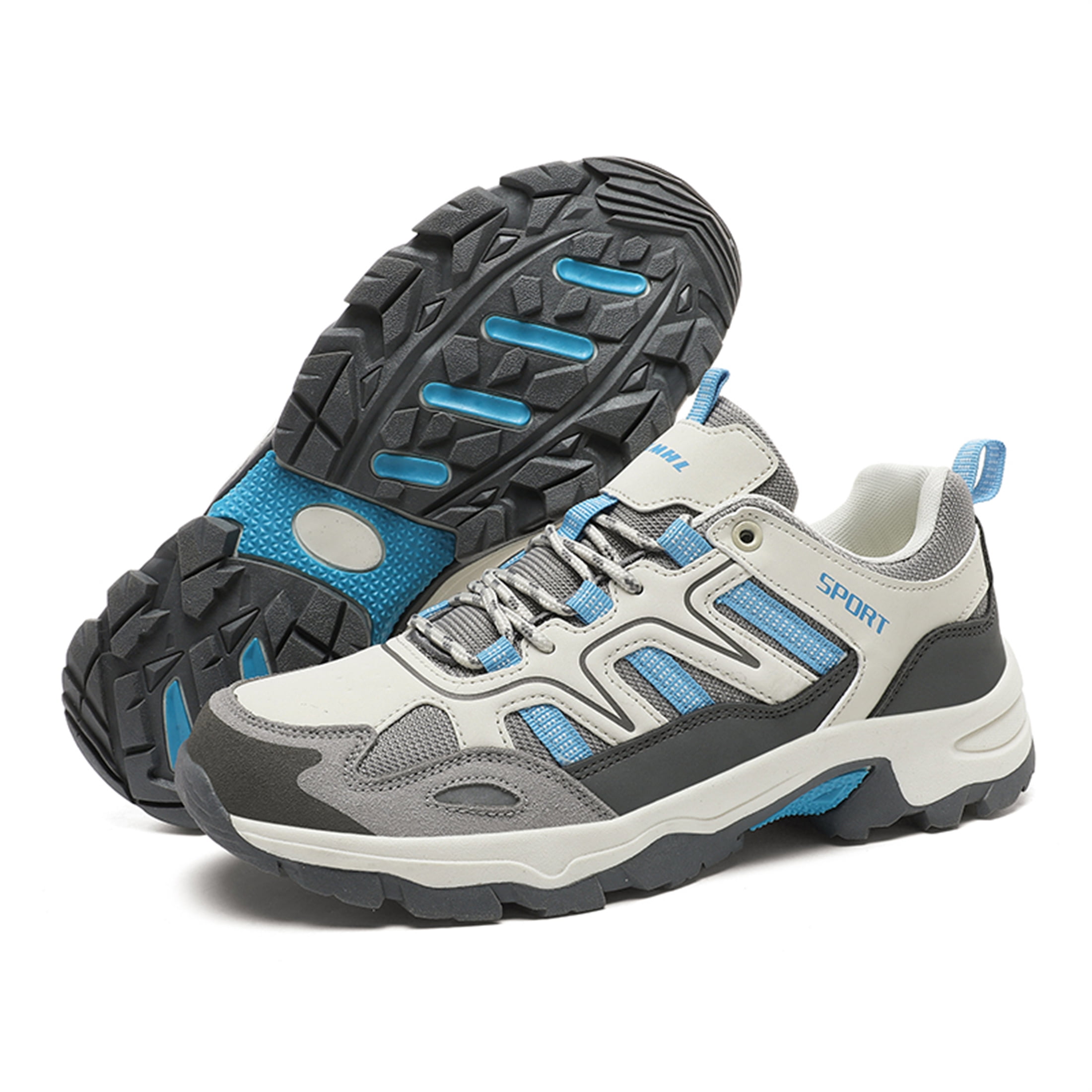 LASUDRAA Mens Womens Non-Slip Hiking Shoes Breathable Lightweight Outdoor Trekking Sneakers for Walking Camping