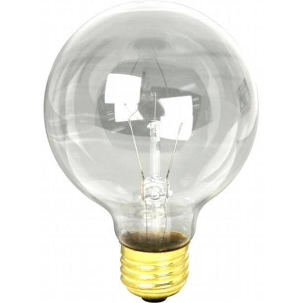 40 Watt Clear Bath Vanity Globe Light, Round Bulb Vanity Lights