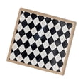 thumbnail image 2 of Posavasos de acrílico con diseño de tablero de ajedrez para bebidas, regalo navideño, mantel individual, posavasos decorativo para Negro, 2 of 9