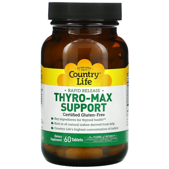 Country Life Rapid Release Thyro-Max Support, 60 Tablets