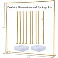 thumbnail image 3 of Royalbelle 8.2 x 8.2 FT Gold Arch Backdrop Stand, Square Balloon Arch Stand, 3 of 8