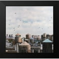 thumbnail image 2 of Atelier B Art Studio 20x20 Black Modern Framed Museum Art Print Titled - Water Towers with Birds, 2 of 5