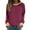 Red, variant on Oalirro Cute Long Sleeve Tops for Women Striped Print Round Neck Woman Crop Tops Fall and Winter Black Shirt