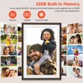 thumbnail image 4 of Marco de fotos digital BIGASUO Frameo 10.1 Wood 32GB con memoria, 4 of 7